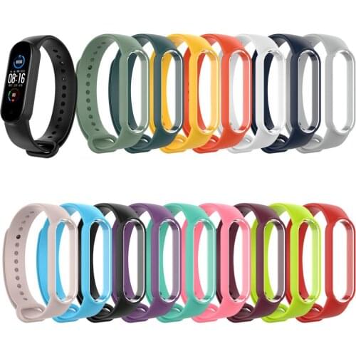 Wrist Band Strap For Xiaomi Mi Band 5 Smart Bracelet 14 colors High quality WATCH band Multicolor Waterproof TPU