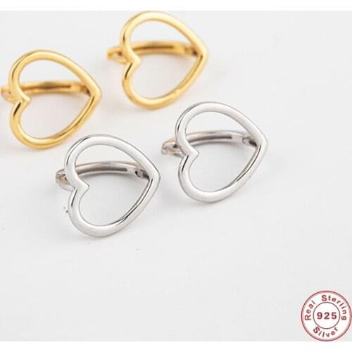 Aide 925 Sterling Silver Earrings Bling Zircon Love Heart Stat Hoop Earring For Anniversary Valentines Day Jewelry Accessories