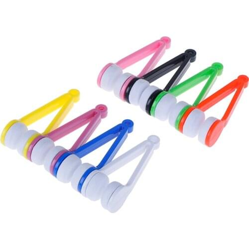 Glasses Brushes Cleaning Wipe Eyeglass Sunglasses Spectacles Microfiber Cleaner Creative Mini Portable Clean Brush
