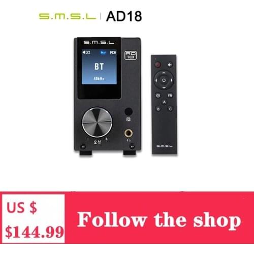SMSL AD18 Audio Digital Amplifier Bluetooth 4.2 USB DAC Amplifier Player DAC Hifi Power Amplifier 2.1Stereo Professional 80W Amp