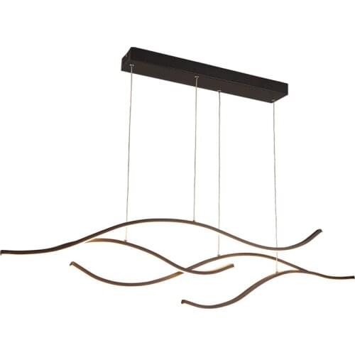 Modern led Pendant lights for Living room lampara colgante Lustre Avize lampadario Black Wave Pendant Lamp for Kitchen office