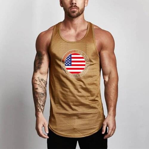 Muscleguys Gyms Wear Brand Clothing Bodybuilding and Fitness Men Tank Top Workout Vest Stringer Tanktop Mesh Undershirt