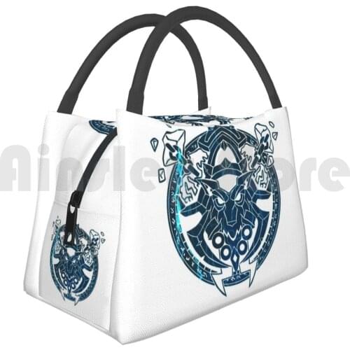 Cooler Lunch Bag Picnic Bag Shaman Crest Shaman Crest Class Restoration Totem Wolf Spirit Lightning Nature