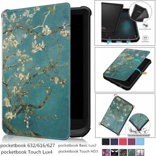 New Soft Magnet Case For PocketBook 616 627 632 Smart Cover For PocketBook Touch Lux 4 Funda Basic Lux 2 Touch HD 3 Funda Case