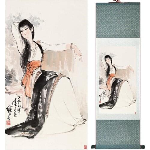 Traditional Chinese art painting Silk scroll painting Chinese wash painting Chinese wash painting 051202