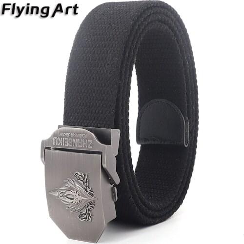 All-match Mens thick Cotton Belt breathable Comfortable Adjustable Casual Korean Tactical knitted Belt Fashion Women