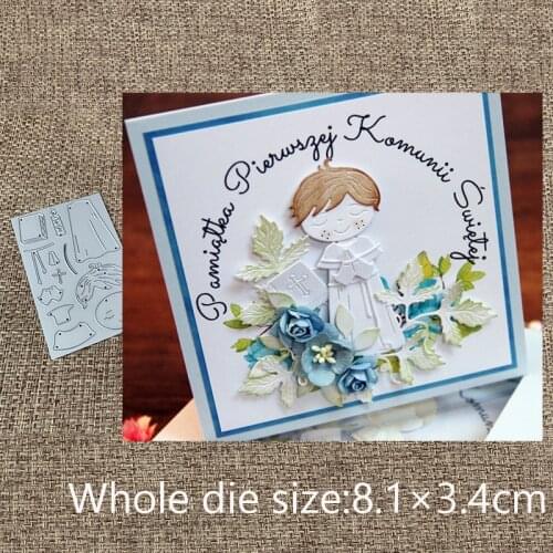 New Design Craft Metal Cutting Dies cut die lovely Cross praying boy girl scrapbooking Album Paper Card Craft Embossing Die Cuts