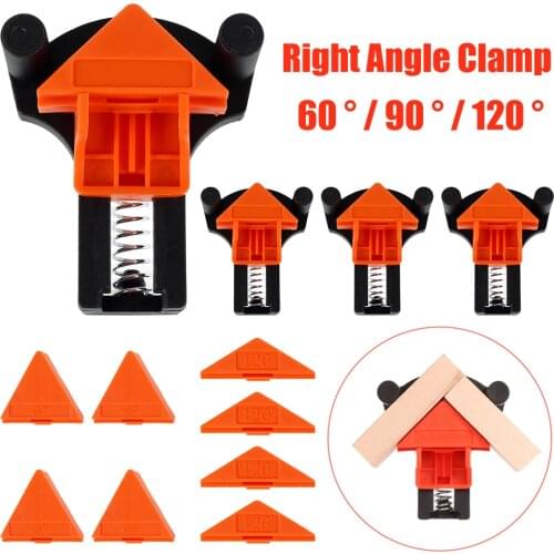 4pcs 60/90/120 Degree Right Angle Clamp Fixing Clips Picture Frame Corner Clamp Woodworking Hand Tool Angle Clamps Pipe Clamp