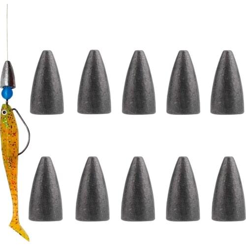 10pcs Fishing Weight Sinkers 3.5g 5g 7g 10g 14g 20g Bullet Sinker Fishing Tackle Accessories