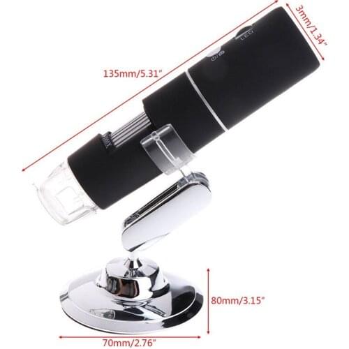 2MP Full HD 1080P WIFI USB Digital 1000x Microscope Magnifier Camera For ios Android Rechargeable Lithium Battery 8 LED Lights