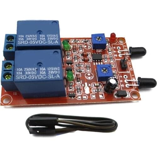 2 way flame sensor module relay module two in one flame flame detection fire alarm two