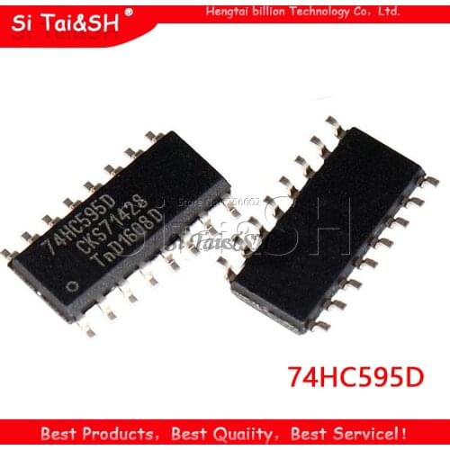 20PCS 74HC595D SOP-16 74HC595 SOP SN74HC595DR SMD new and original IC