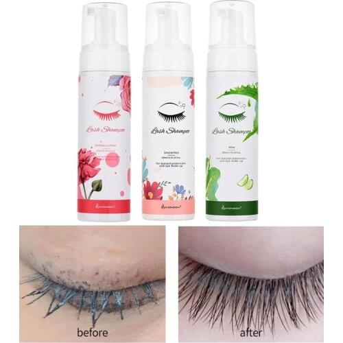 200ml Makeup Cleaning Shampoo Eyelash Extension Mousse with Brush Eye Lash Lift Foam Lash Glue Eyebrown Clean Tool Wholesale