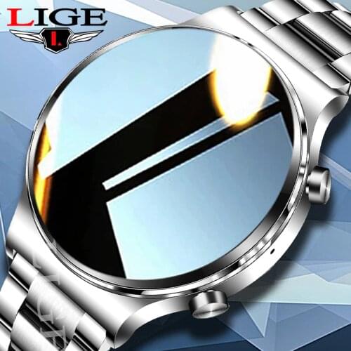 2021 LIGE New Men Smart Watch Waterproof Bluetooth Call Watch Blood Pressure Sport Fitness Tracker Smartwatch For Huawei Xiaomi