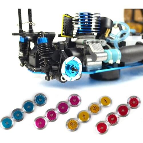 4PCS Aluminum Alloy Brake Disc Wheel Rim Box Metal Hex Adapter 12MM For RC 1/10 Car HSP Fly Fish Buggy Truck 94123 94122 D4 CS