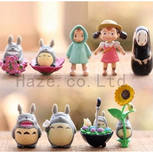 9PCS/SET Hayao Miyazaki Japan Cartoon Lovely My Neighbor Totoro Figures Toy New