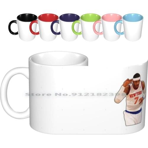 Carmelo Anthony-3 To The Dome Ceramic Mugs Coffee Cups Milk Tea Mug Carmelo Anthony Basketball Melo Carmelo Anthony Knicks New