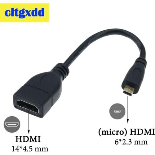 Cltgxdd Micro HDMI Male to HDMI D type Female Adapter Cable Convertor Converter 1080P HD Video Conversion Cable