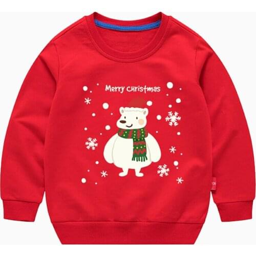 Children Coat Top Christmas Sweater Winter Autumn Clothes Cute Snowman Bear Cartoon Cotton Kids Boy for Girls Pullover Outerwear