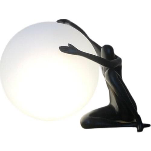 Designer humanoid sculpture table lamps hotel shop creative personality villa living room simple bedroom decorative lamp kids