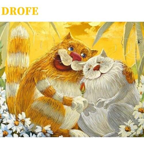 DROFE DIY Frame Snow horses Painting By Numbers modern mural acrylic pigment unique home decoration hand gift 40x50cm