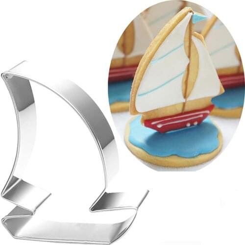 Sailboat Pirate Ship Cookie Cutter Molds Reusable Stainless Steel Mold Cake For Cookies Cake Decorating Baking Tools