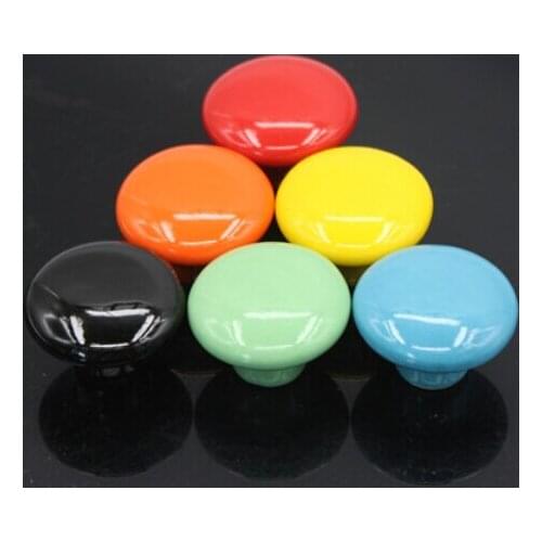 Hot Children handle seven colors ceramic handle ceramic idyllic modern European cabinet drawer handles wholesale