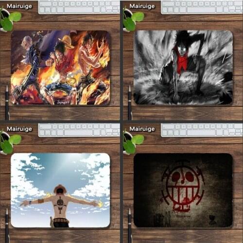 HOT Sale One Piece Mouse Pad Anime Gamer Play Mats Size for 18x22 Gaming Anti-skid Rubber Mousepads Desk Mats