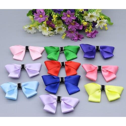 Cute Candy Color Ribbon Bow Hair Clips Hair Pin Rainbow Hair Clip Girl Kids Duckbill Hairpins Hair Accessories D02-4