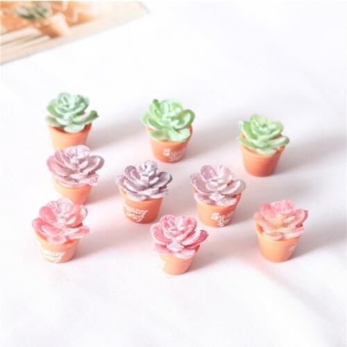 1/12 Dollhuose Mini Creative Small Fresh Simulation Of Succulent Potted Furniture House Accessories Miniature Model