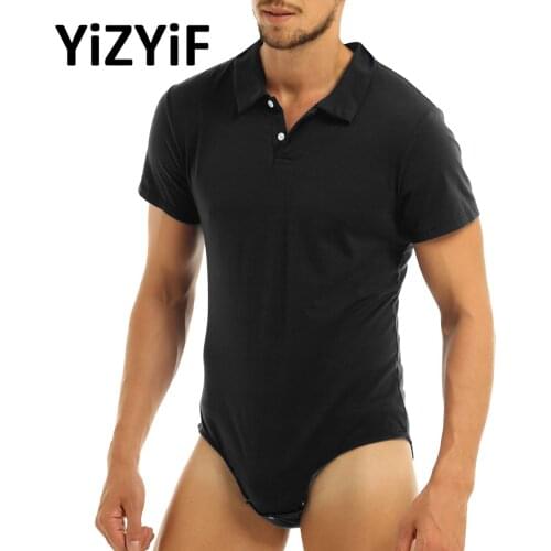 Men Sexy One-piece Adult Baby Diaper Love Short Sleeves Press Button Crotch Bodysuit Romper Pajamas