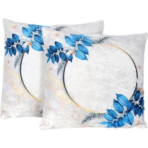 Leaf 2 Li Velvet Pillow decorate Case Turquoise