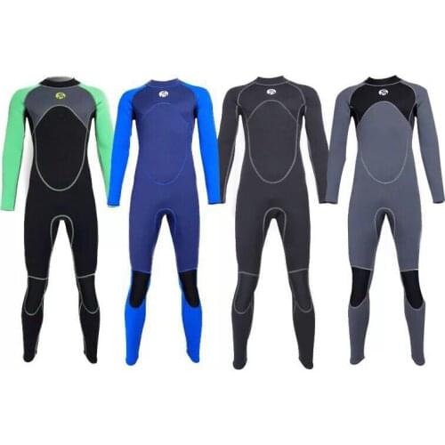 3mm Neoprene Men Full Body Triathlon Wetsuit Scuba Diving Wet Suit For Surfing Snorkeling Spearfishing Swimwear 4 Colors