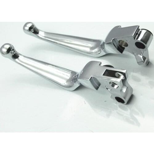 A Pair Chrome Brake Clutch Levers For Harley- Dyna Touring Sportster883 Softail 1996-2003