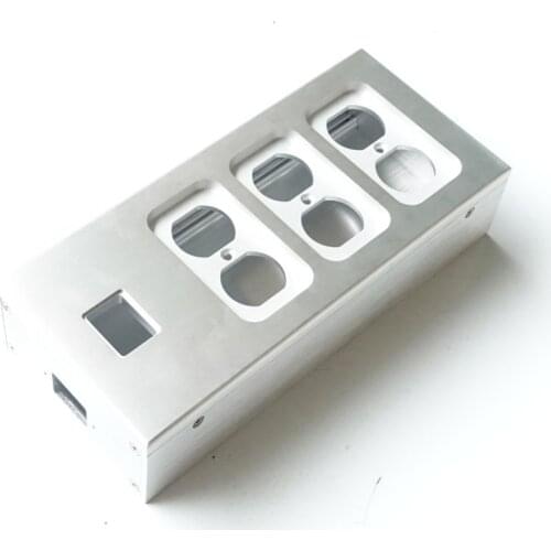 Full aluminum HIFI EU power case European standard power socket chassis HiFi US power case DIY box