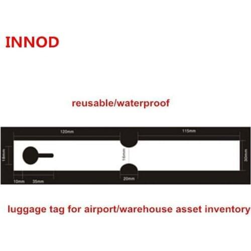Portable Airplane rfid luggage tag uhf label 915mhz iso18000-6c / travel suitcase uhf rfid tag passive gen2 large memory epc