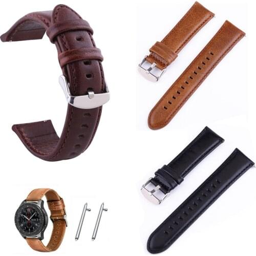 Genuine Leather Watch Band 24mm 22mm 20mm 18mm Strap Black Brown Leather Band Replacement Watch Strap Accessories