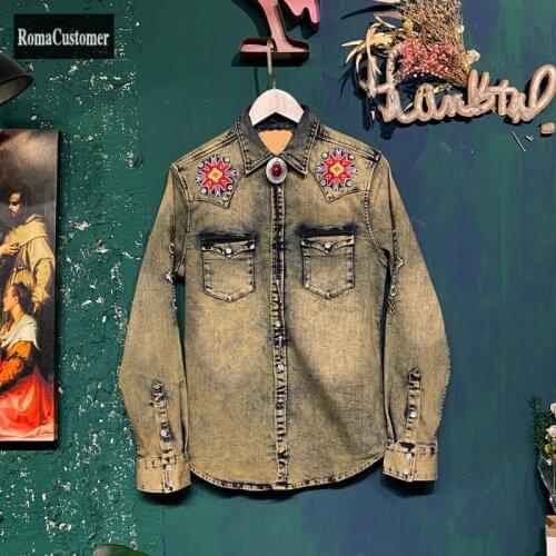 Мужские джинсовые рубашки RomaCustomer China At AliExpress