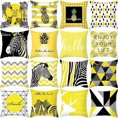 Geometric Deer Pattern Decorative Cushions Pillowcase Polyester Cushion Cover Throw Pillow Sofa Decoration Pillowcover 40897