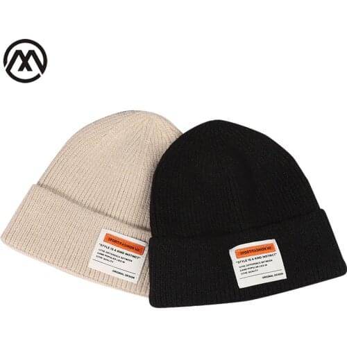 Patch letter personalized knitted hat cotton cap unisex outdoor sports cap Womens hat Mens hat Winter hat Hats for women Hats