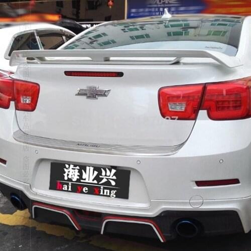 For Chevrolet Malibu Spoiler 2012-2018 ABS Plastic Rear Roof Spoiler Wing Trunk Lip Boot Cover Car Styling