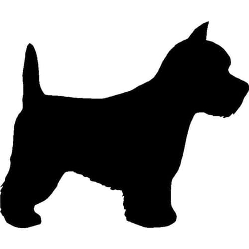 17.8*14.8CM Westie Dog Vinyl Decal Silhouette Car Stickers Car Styling Motorcycle Accessories Black/Silver S1-1281