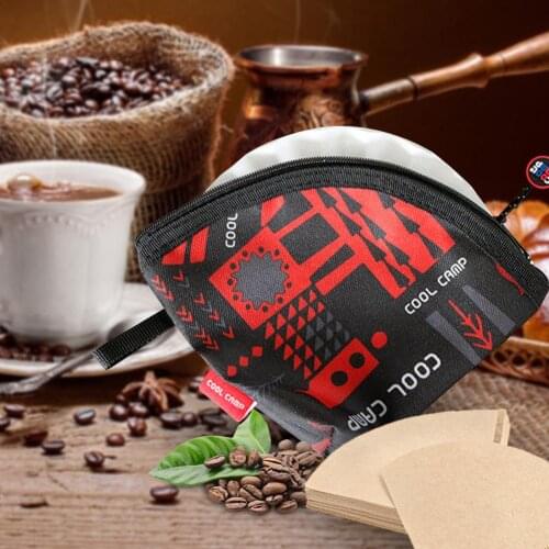 Oxford Cloth Coffee Filter Paper Storage Bag Portable Bag Dust-Proof Moisture-Proof For Outdoor Camping Hanging Sundries Purse