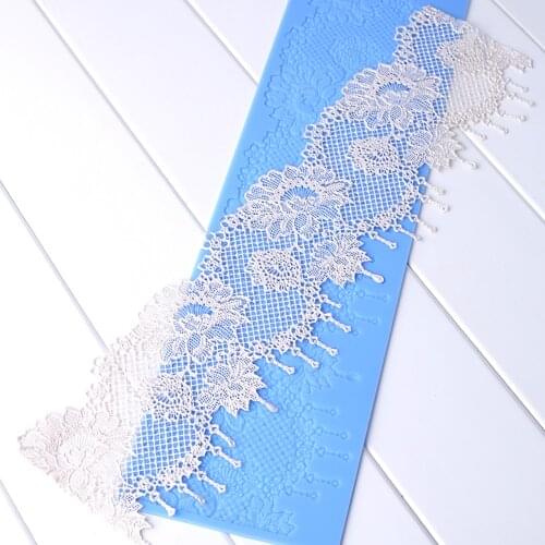 Wedding Decoration Flowers Silicone Lace Mat Sugar Craft Cake Lace Mold Fondant Mold Chocolate Gumpaste Baking Tools Bakeware