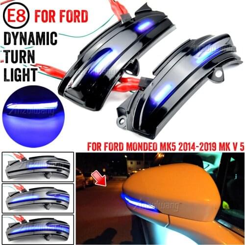 For Ford Mondeo MK5 2014-2019 MK V 5 LED Dynamic Turn Signal Side Mirror Blinker Indicator Sequential Light 2015-2018 MK V 5