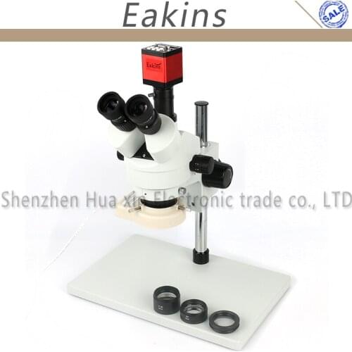 Simul-Focal 3.5-90X Trinocular Stereo Microscope 13MP HDMI VGA Microscope Camera 0.5/2X Auxiliary Objective Lens 56LED Ring Ligh