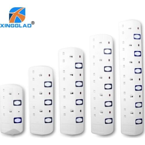 UK Plug Power Strip Socket 2 3 4 5 6 Way Outlets Electric Rewireable Extension Cord With Individually Switch