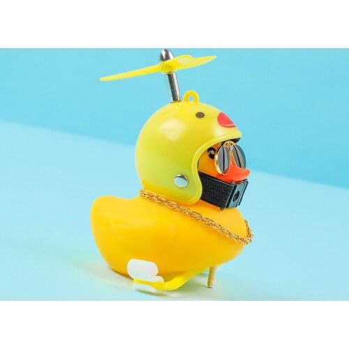 Standing Duck Bicycle Bell Broken Wind Helmet Small Yellow Duck MTB Road Bike Motor Riding Cycling Accessories not Lights