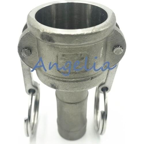 1/2" ~ 1-1/2" Quick Joint Type C Stainless Steel 304 Trash Pump Adapter Female Camlock Hose Barb