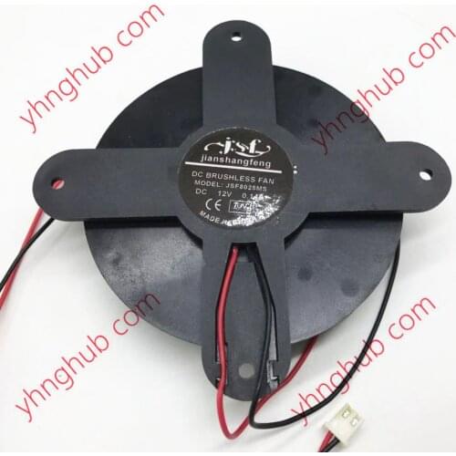JSF8025MS DC 12V 0.14A 106x106x25mm 2-wire Server Cooling Fan
